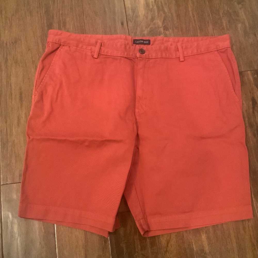 Men’s Chino shorts, Lands’ End, size 42, nautical Red Brand new